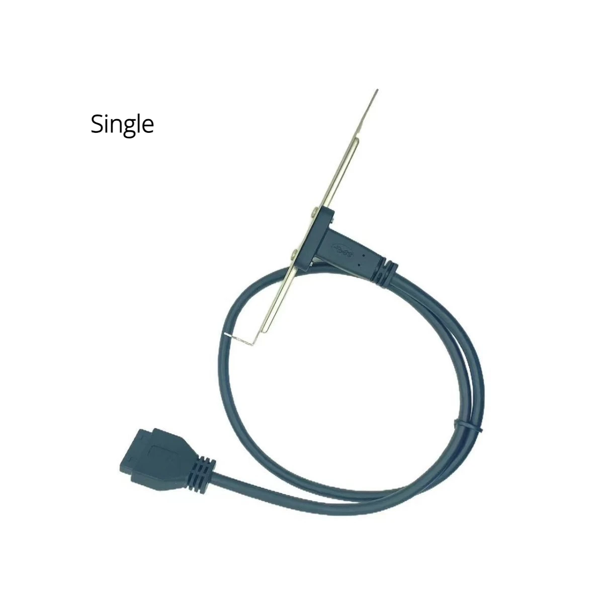 Cable de datos hembra IDC a tipo C PCI de 20 pines, chasis, placa base USB 3,0 trasera, Cable adaptador deflector de 19 pines, doble cara, 5G - imagen 5