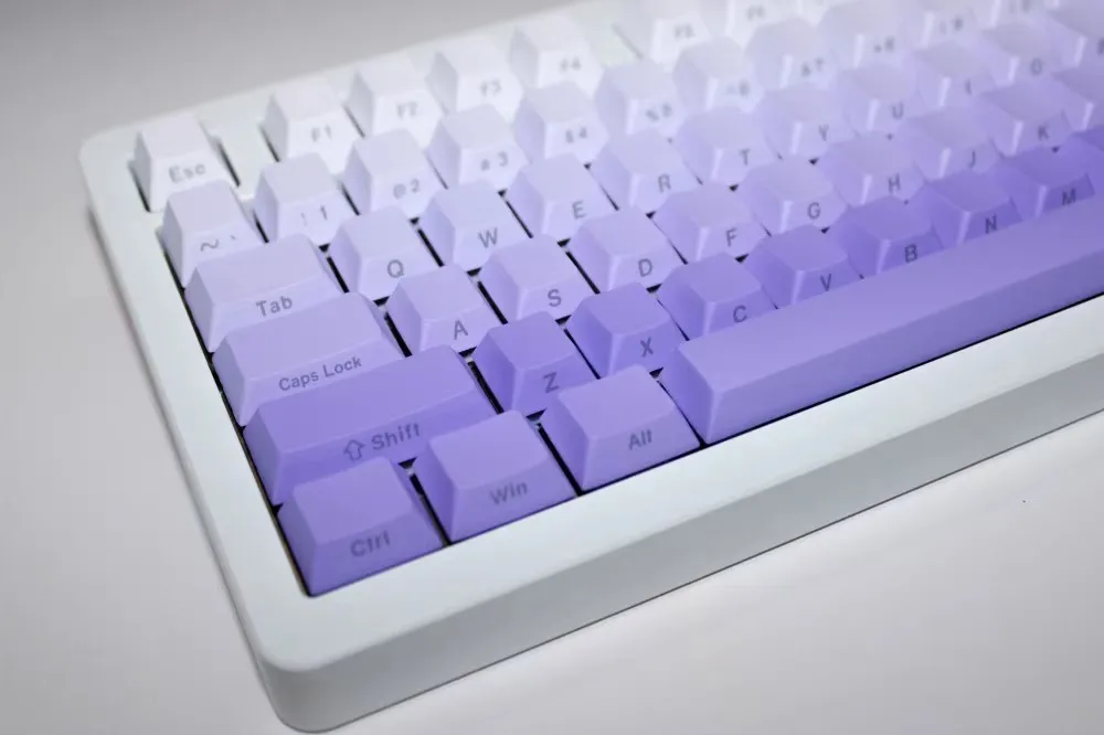 Sublimación de tinte, teclas con gradiente púrpura, material PBT inciso superior/lateral, 124 teclas, perfil de cereza por teclas por tastier - imagen 3