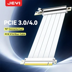 JEYI Cable elevador PCIe 4.0 x16 de 90° para GPU, blindado EMI