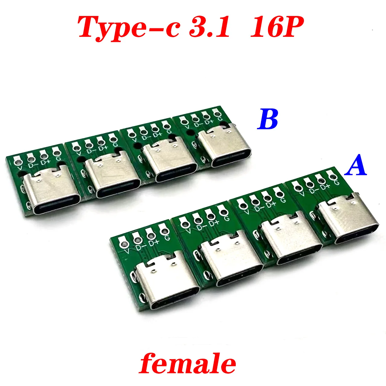 Conector USB 3,1 tipo C, adaptador de placa PCB de prueba de 16 pines, conector 16P para transferencia de Cable de línea de datos - imagen 4