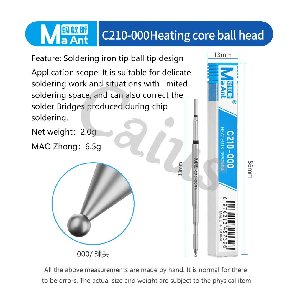 MaAnt nuevo C210-000/020H/002H/018H puntas de pistola para soldar 210 punta para T210 Sugon T26/T26D mango de soldadura Estación de soldadura - imagen 2