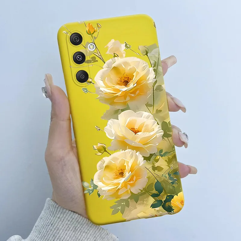 Para Samsung Galaxy M14 M34 M54 5G funda de teléfono con estampado de flores para niñas carcasa trasera de silicona suave TPU para Samsung M 14 34 54 - imagen 3