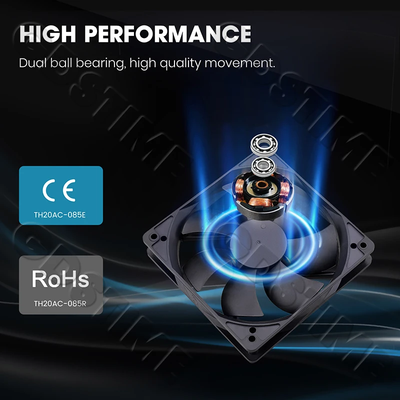 Gdstime-ventilador de 120MM, Enfriador de 24V, 12V, 5V, 120MM x 25MM, ventilador de refrigeración para carcasa de ordenador, ventilador USB de 12CM para ordenador portátil, GPU, CPU, gabinete de refrigeración - imagen 4