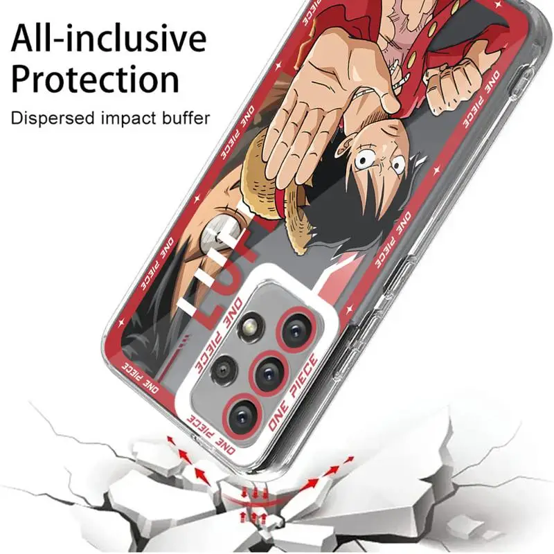 Funda de teléfono de piezas de anime para Samsung Galaxy A14 A13 A15 A23 4G A34 A33 A53 A25 A24 A54 A73 A35 A55 5G, funda suave transparente - imagen 5
