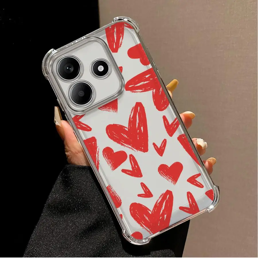 Funda de teléfono para Redmi Note 14 Pro Plus 10 Lite 11s 11 12 13 10 Pro 10s 9S funda suave corazón de amor creativo - imagen 3