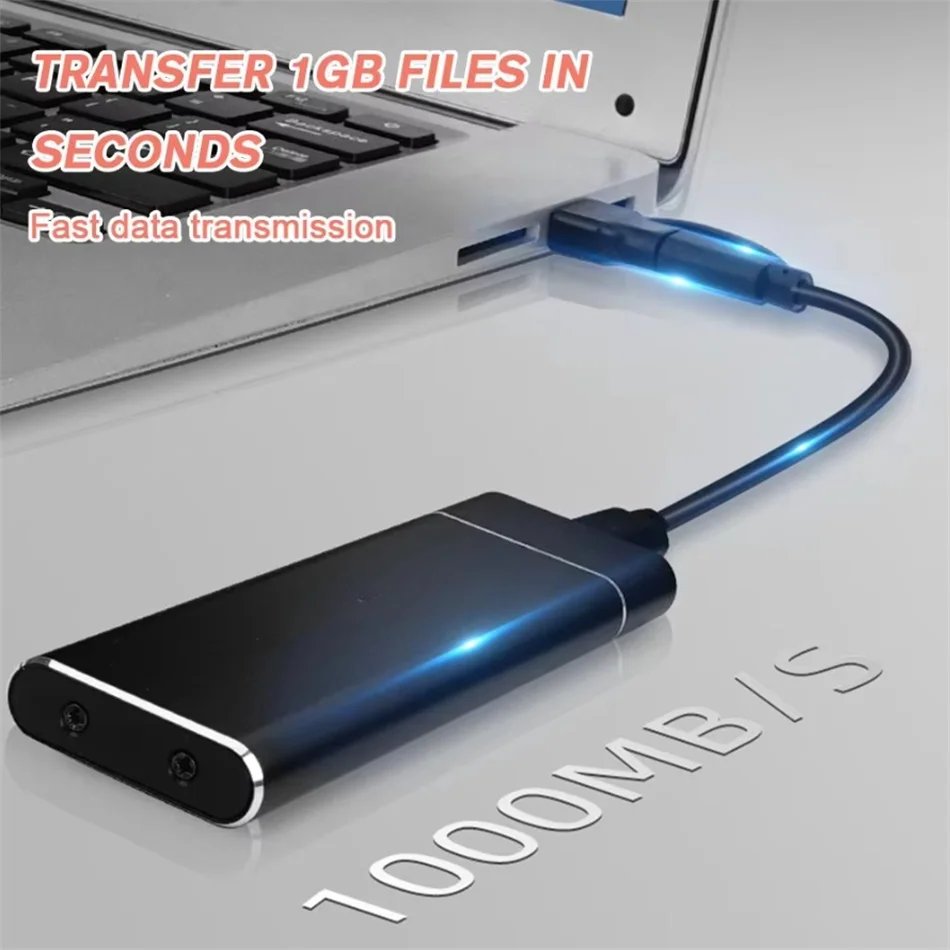 Caja de aleación de aluminio M.2 HDD, caja de disco duro B-KEY, caja de disco duro externo, interfaz USB C, compatible con protocolo SATA - imagen 2