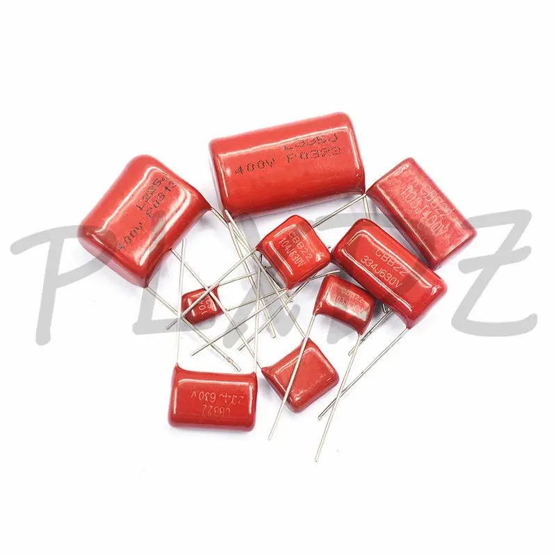 Condensador de película de polipropileno CBB, 10 piezas, 63V, 100V, 250V, 400V, 450V, 630V, 2000V, 101, 103, 104, 105, 221, 222, 223, 224, 225, 332, 333, 334 - imagen 5