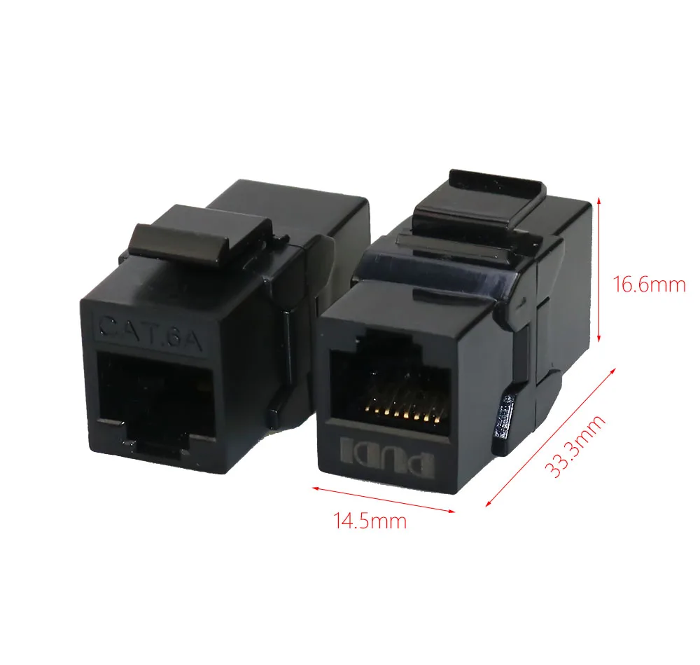 Conector de extensión en línea Cat 5e Cat6 Cat 6A Keystone Jack RJ45, acoplador Ethernet, red LAN sin blindaje - imagen 2