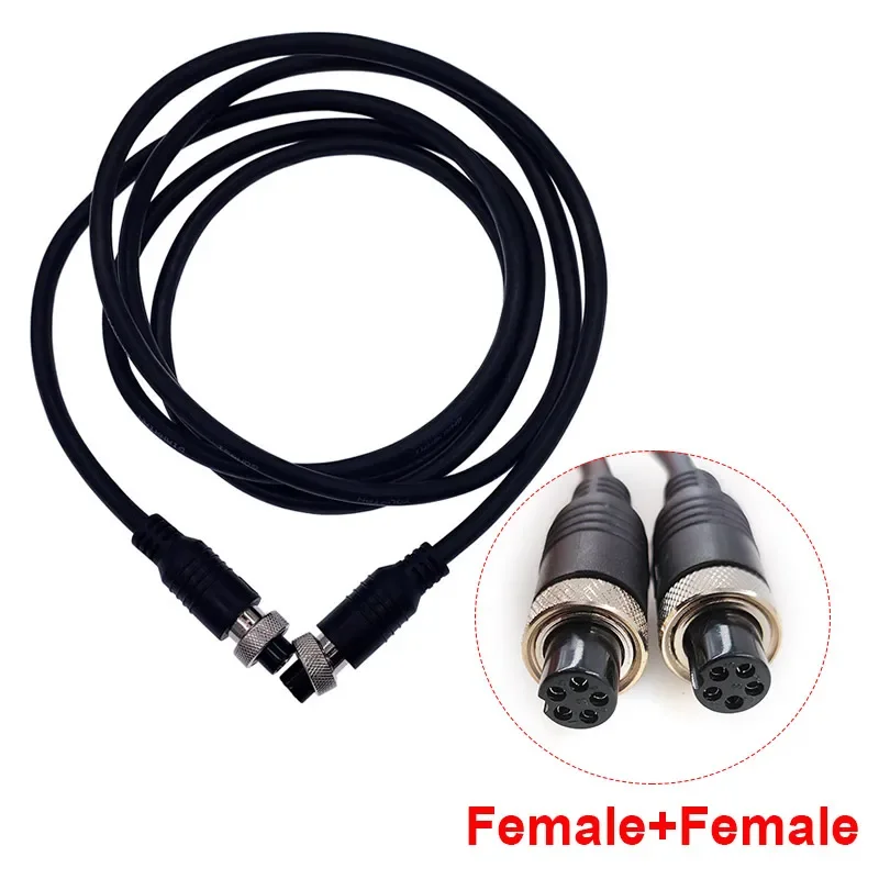 Conectores GX12 con cable de PVC de 2m GX12-2pin 3pin 4pin cable de extensión de junta a tope enchufe macho a hembra diámetro del cable 6,7mm - imagen 2