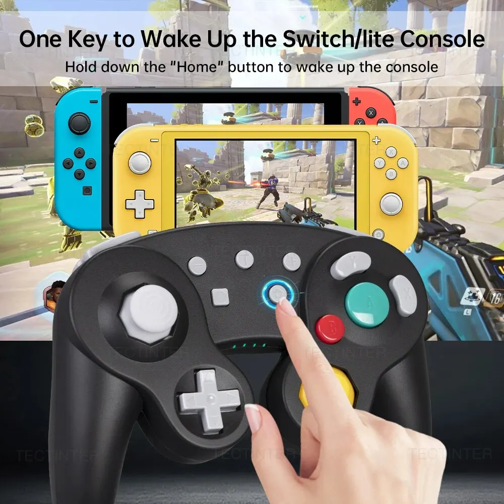 Mando inalámbrico GC con Bluetooth para Switch Gamecube, Compatible con Nintendo Switch/Lite, Joystick para PC - imagen 3