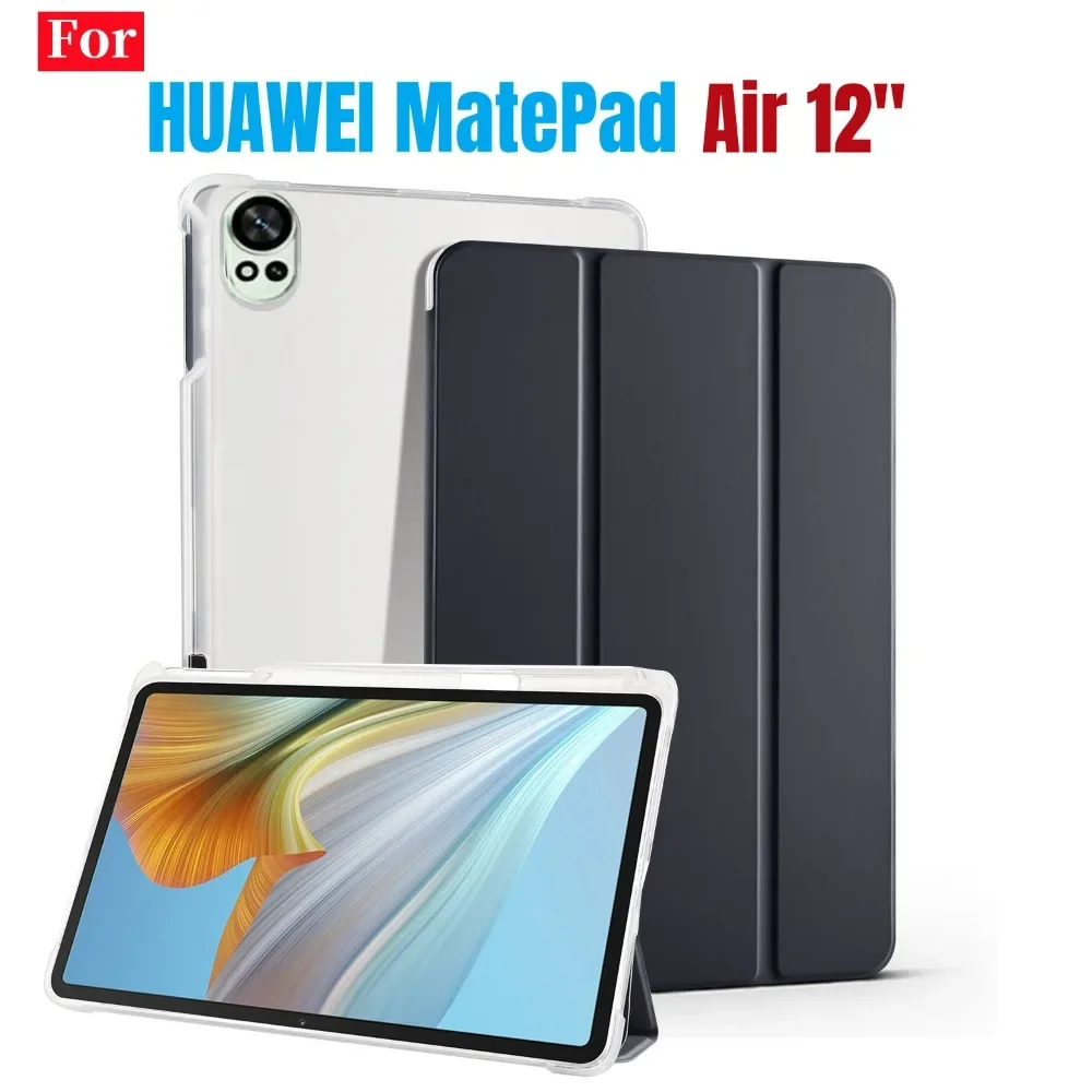 Para HUAWEI MatePad Air 2024 12 pulgadas con funda para portalápices para MatePad Air 12 BKY-W00 Auto Sleep Awake Stand Tablet cubierta