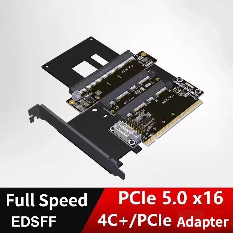 EDSFF PCI-E 5,0x16 4C + tarjeta elevadora Gen-Z 4C + adaptador de protección de prueba de expansión tarjeta servidor GEN 5 16x 512Gbps convertidor de extensión - imagen 4