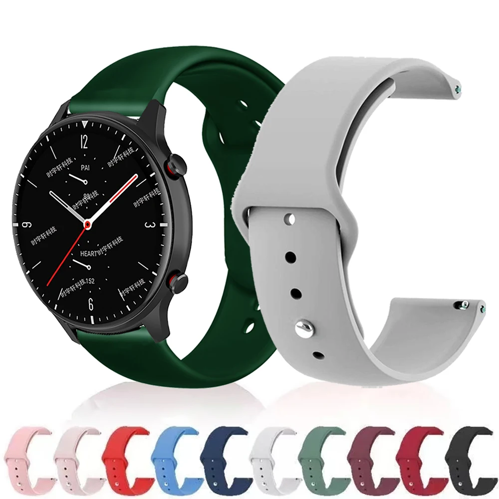 Pulsera de silicona de 22mm, bandas Pеldi Bici GTR4 para Huami Amazfit GTR 3 Pro GTR 4, correas de reloj GTR3/GTR2/2e Stratos 3 2S 47mm