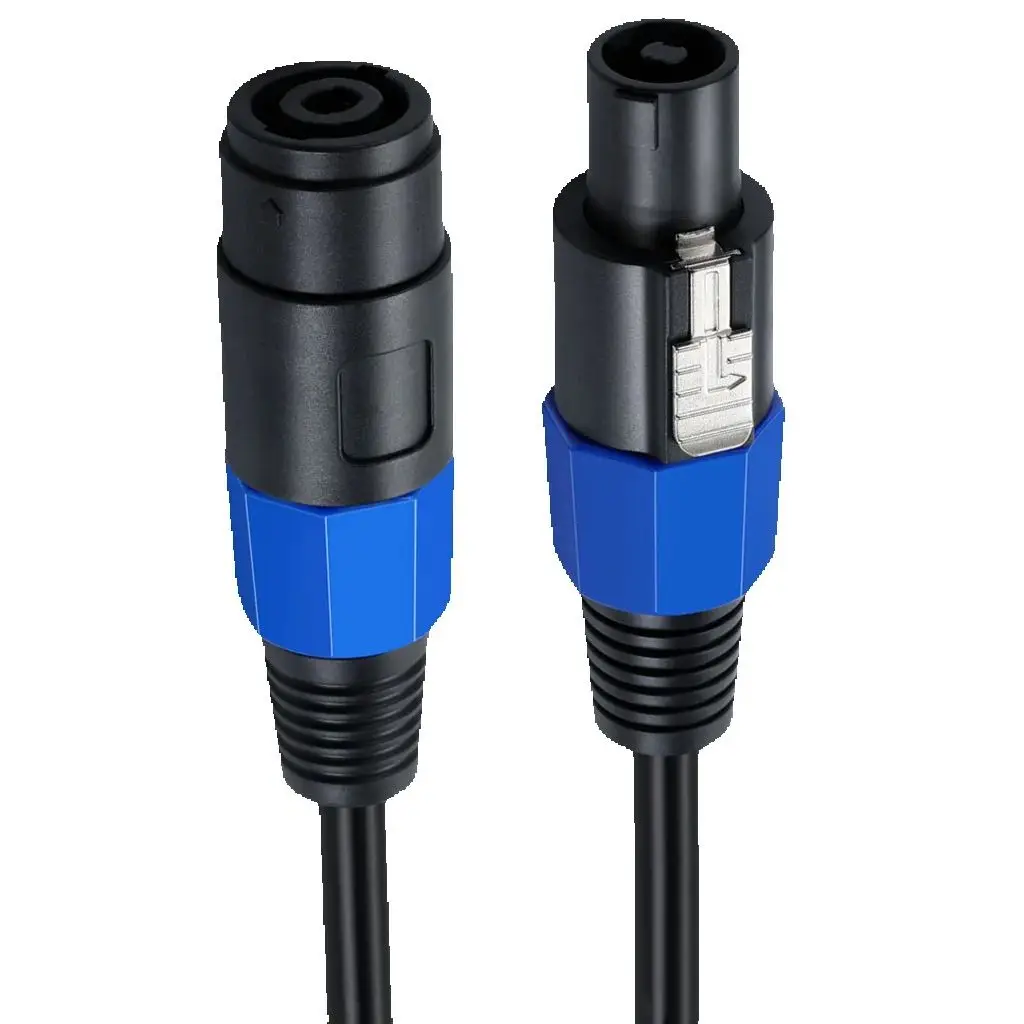 Speakon SOUND macho a Speakon hembra profesional M-F Cable de Audio de cobre para DJ Cable de extensión de altavoz con bloqueo giratorio