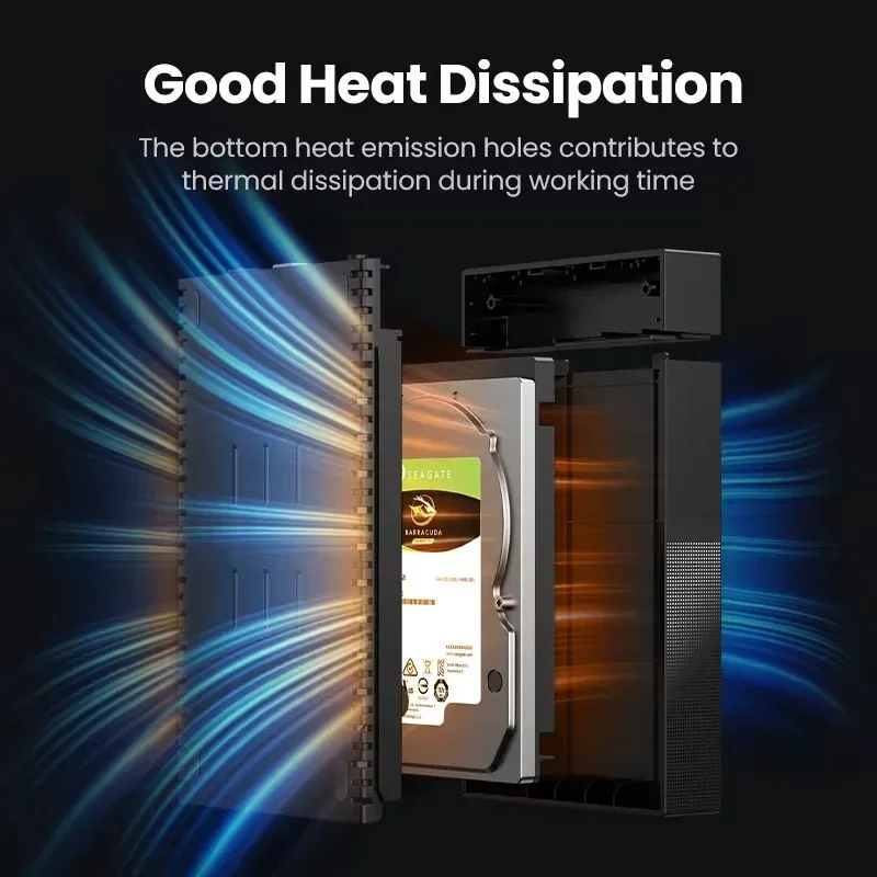 Caja HDD de 2,5/3,5 pulgadas, carcasa de disco duro USB 3,0 SATA a USB 3,0, lector de disco duro externo, adaptador de 10TB para PC y portátil - imagen 5