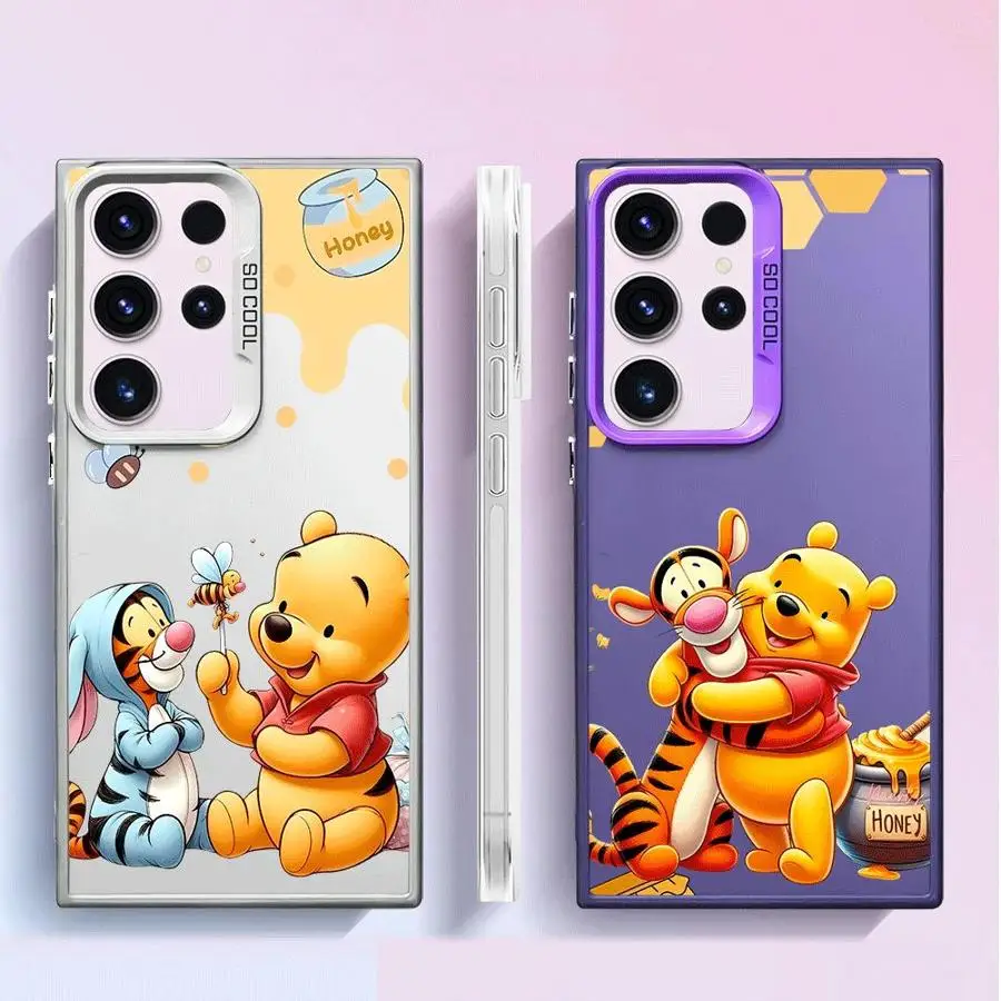 Funda de Winnie de Disney The Pooh para Samsung Galaxy S24 Ultra S20 S21 FE S23 Ultra Note 20 S22 Plus S20 FE S24, funda suave de lujo - imagen 4