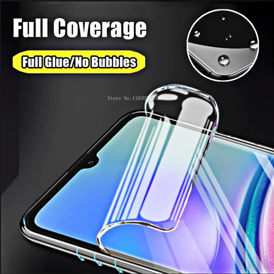 Protector de pantalla de hidrogel para Samsung Galaxy A05s A05, cubierta completa, película suave, antihuellas, 4G, 5G, para A14, A24, A34, A24, A71, 4-1 Uds. - imagen 3