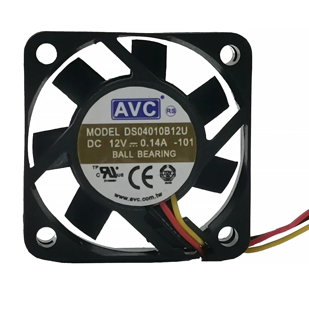Ventilador de refrigeración axial para CPU AVC DS04010B12U 4010, rodamiento de bolas dual, 12V, 0.14A, 4cm, 40x40x10mm, 5.500 RPM, 28.18CFM - imagen 4