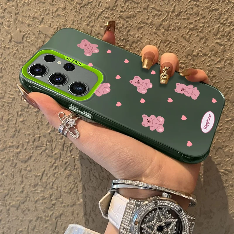 Funda esmerilada de oso mantequilla para Samsung Galaxy S25 S24 S23 S22 Ultra S21 Plus S20 FE A73 A72 A71 A56 A55 A54 A53 A52 cubierta acrílica - imagen 5
