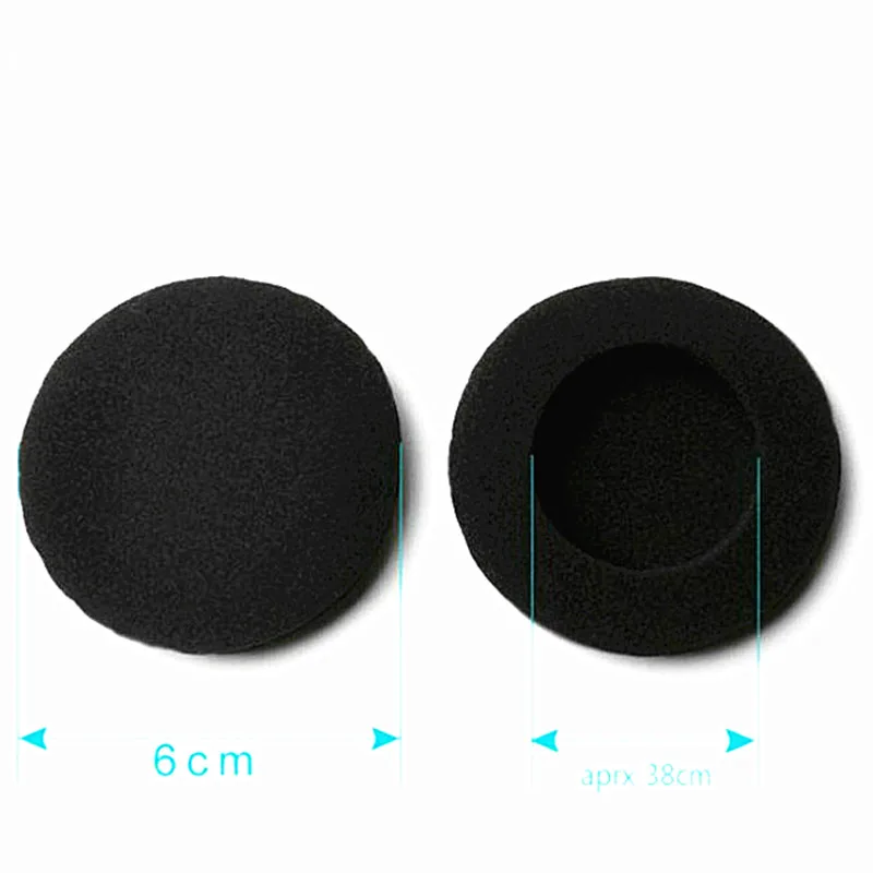 Almohadillas de espuma suave para auriculares, cubiertas de esponja de repuesto para auriculares MP3 y MP4, tamaño de 6-6,5 cm, 10 piezas, 6CM - imagen 2