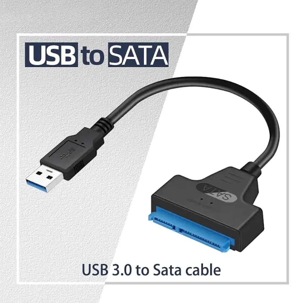 Conector de Cable USB 3,0 a SATA para disco duro externo HDD SSD de 2,5 pulgadas, adaptador SATA 3 de 22 pines, convertidor adaptador SATA a tipo C