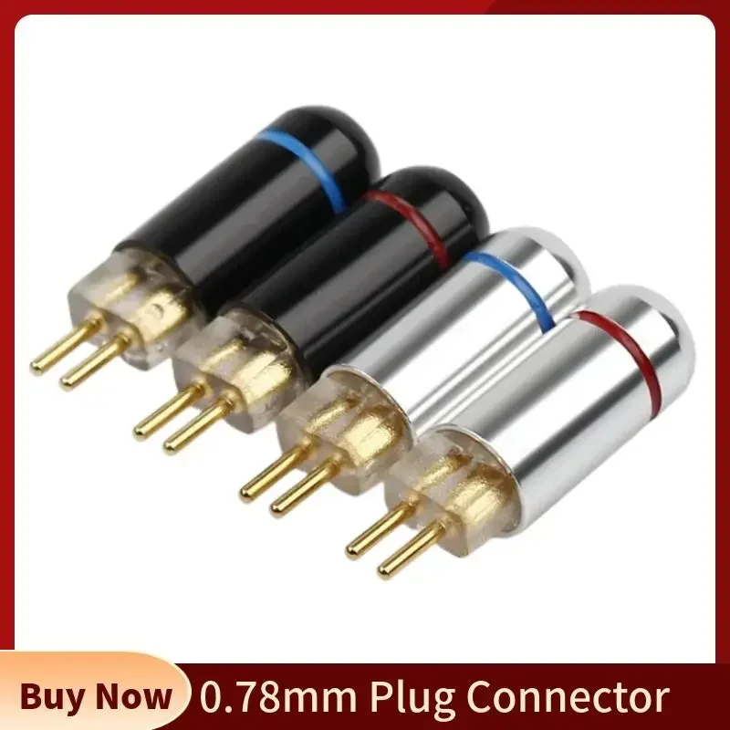 DIY 2 pines 0,78mm conector de Audio Terminal de auriculares para soldar W4R UM3X UE18 JH16 ES3 auriculares electrónica de consumo - imagen 2