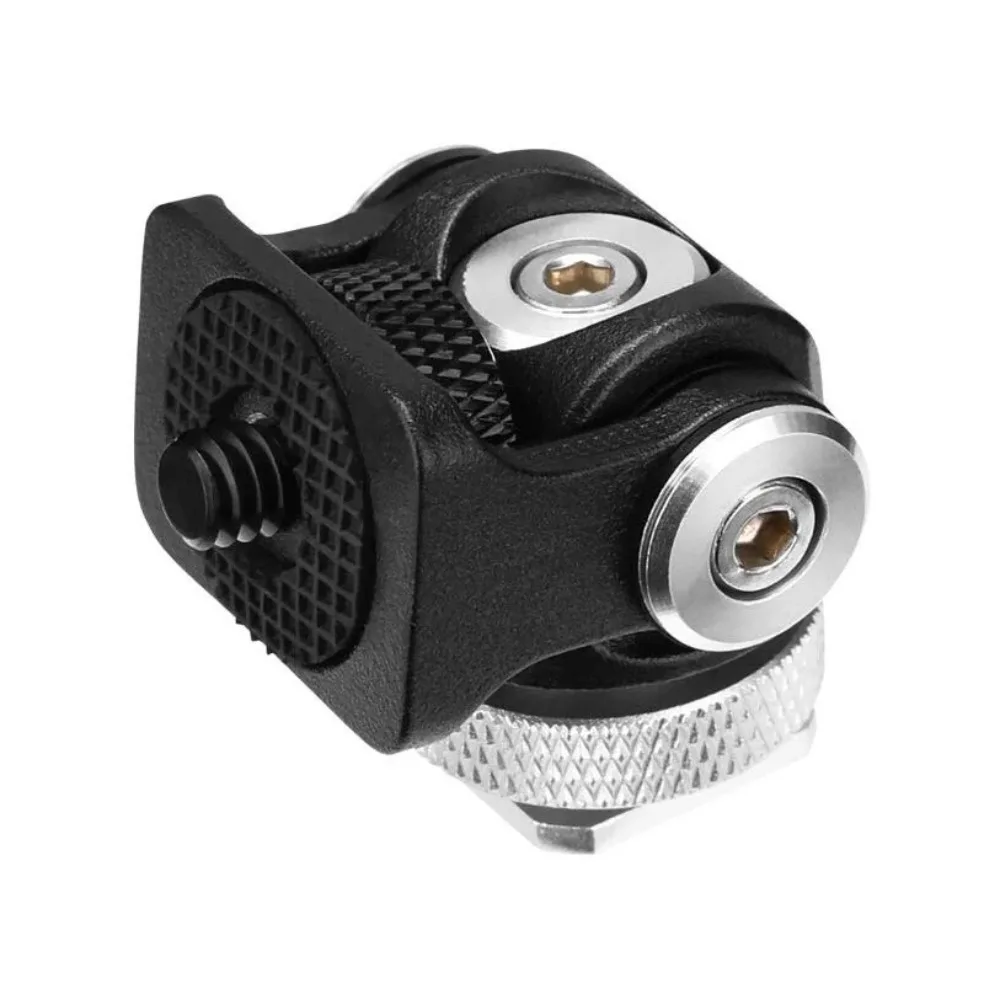 Zapata caliente con inclinación de 180 grados, soporte ajustable para Monitor Minifocus, soporte para cámara, soporte para zapata fría y cabezal de trípode de montaje de 1/4 pulgadas - imagen 2