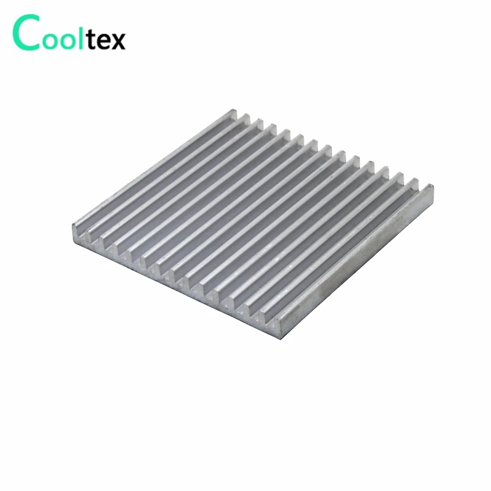 5 unids/lote 50,8x50,8x4,6mm disipador de calor de aluminio para Chip electrónico LED IC radiador enfriador de refrigeración - imagen 3