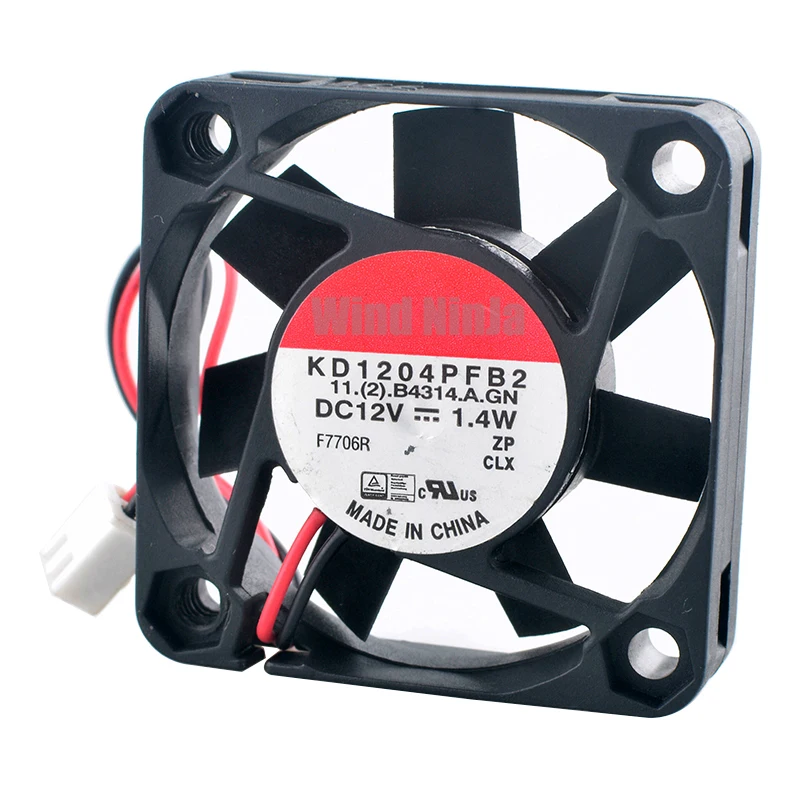 KD1204PFB2 4cm X 40mm ventilador de refrigeración con rodamiento de bolas doble DC12V 1,4 W ventilador de fuente de alimentación de chasis de 2 pines para Hardware de computadora - imagen 4