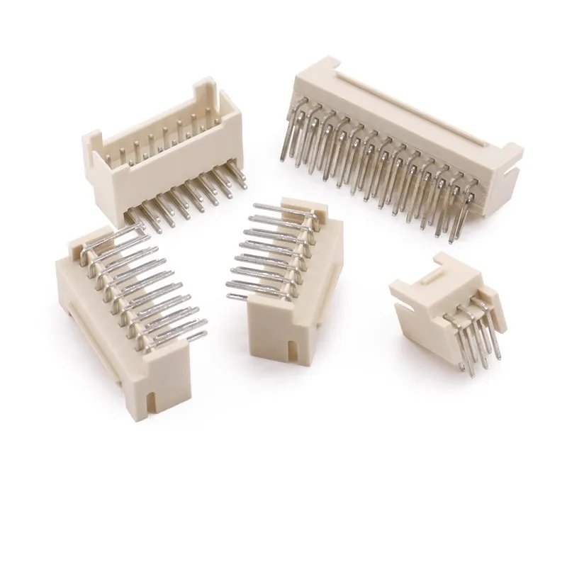 20 piezas PHB2.0mm paso PHB aguja curva de doble fila 2X2P/3P/4P/5P/6P/7P/8P/9P/10P/11P/12P/13P/14P/15 conector de plástico con hebilla - imagen 4