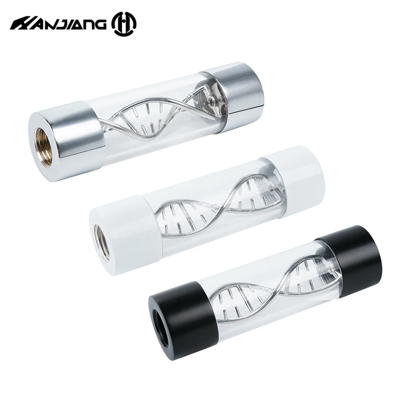 Indicador de flujo de construcción de bucle de refrigeración por agua para computadora HJ, medidor de velocidad de flujo de líquido, alta calidad, plateado, negro, blanco