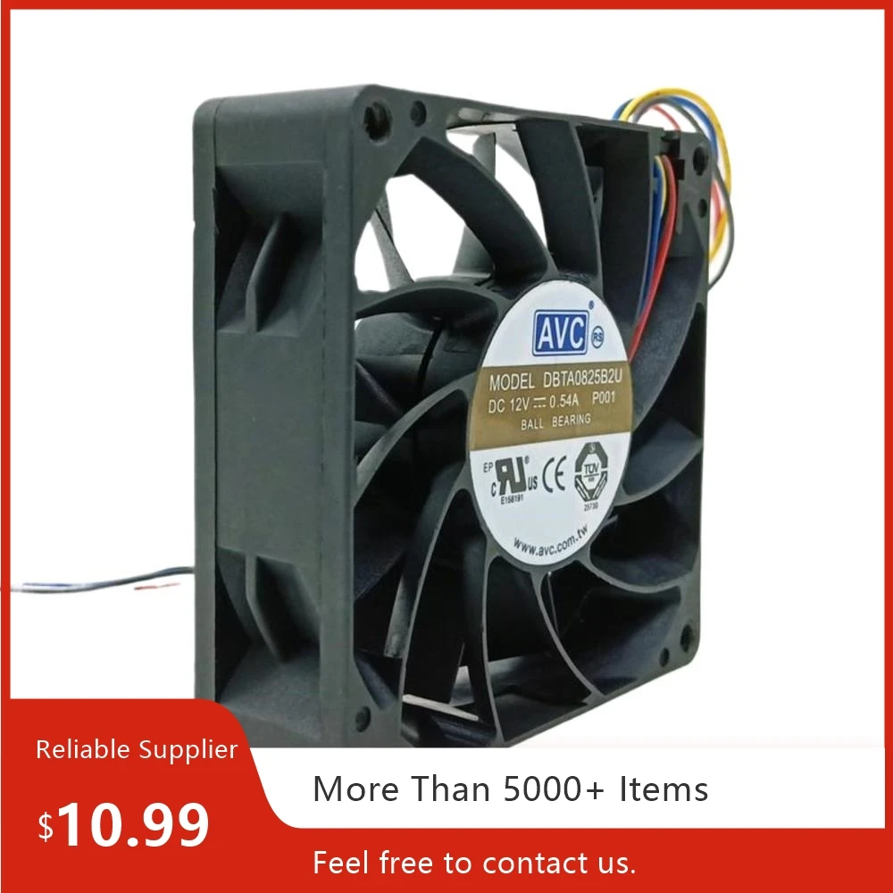 para ventilador de caja de servidor AVC DBTA0825B2U de 80 mm y 12 V con control PWM, 4200 RPM para refrigeración y regulación de temperatura - imagen 2