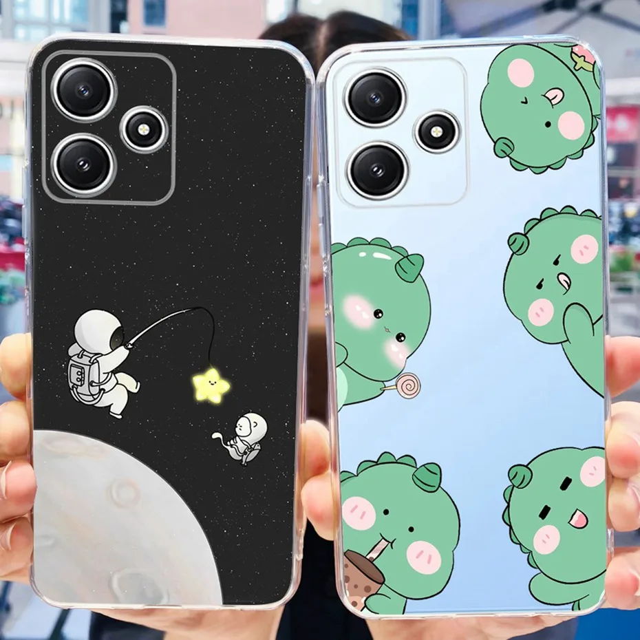 Funda con dibujo de gato y flores para Xiaomi Redmi 12 5G 2023, carcasa trasera de TPU suave para Redmi12 5G, parachoques de teléfono Global - imagen 5