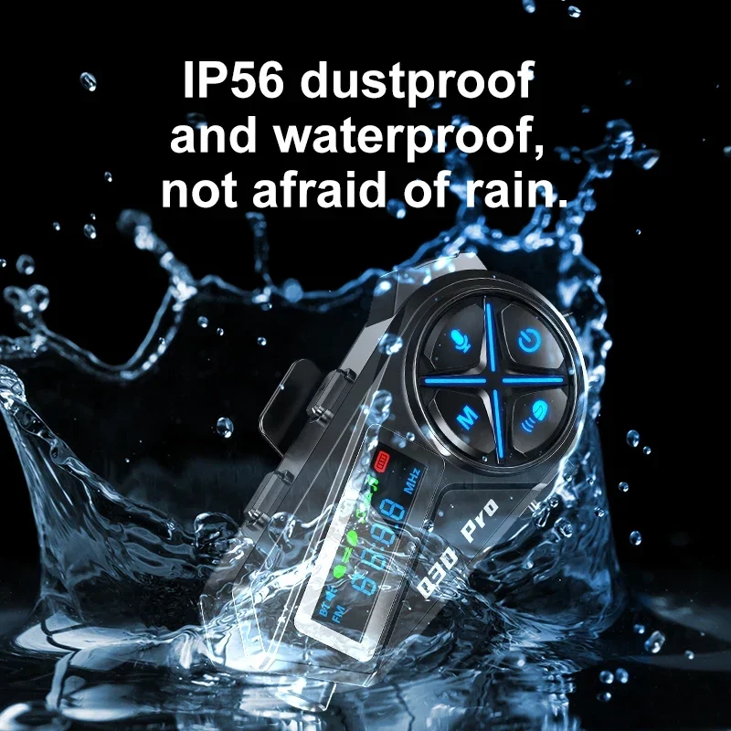 Intercomunicador para casco de motocicleta V5.4, Intercomunicador para Moto, música, Share, Radio FM con linterna, 1/2 Uds. - imagen 5