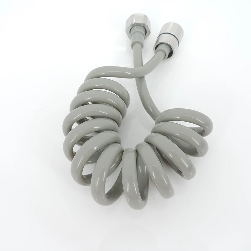 Manguera de ducha de resorte Flexible de 1,5 M y 2M, tubo de agua, plomería, inodoro, bidé, pulverizador, teléfono, plomería gris, accesorios de baño - imagen 5