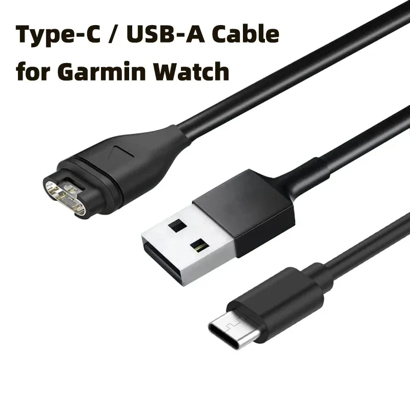 Cable de carga USB C de repuesto Compatible con Garmin Vivoactive 3 4 4S Fenix 7S 7X 6S 6 6X 5S 5 5X Instinct 2 2S Venu 2 Plus - imagen 2