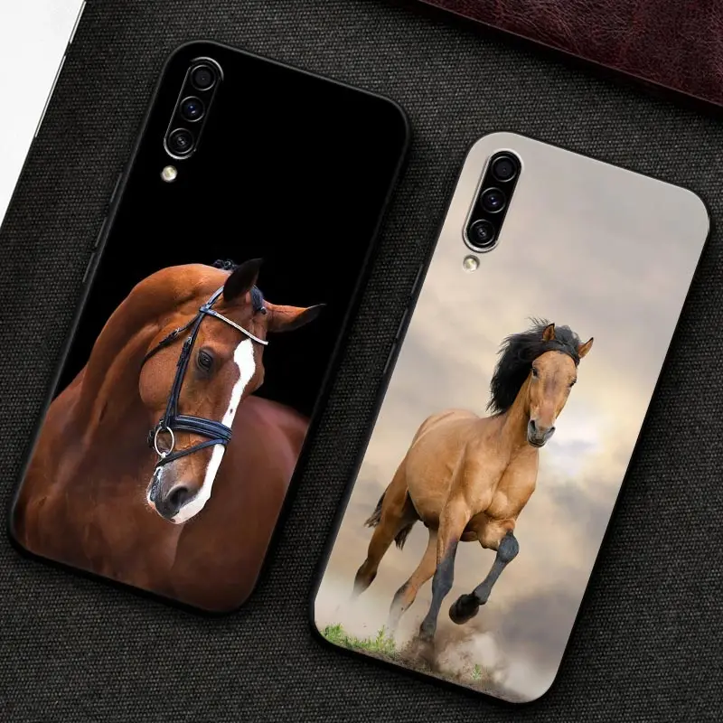 Funda de teléfono para Samsung Galaxy, carcasa trasera de silicona Ultra, caballo galopante, Animal, A30, A30S, A50 S, A20E, A20, A40, A70, A10E, Note 9, 10, 20 - imagen 2