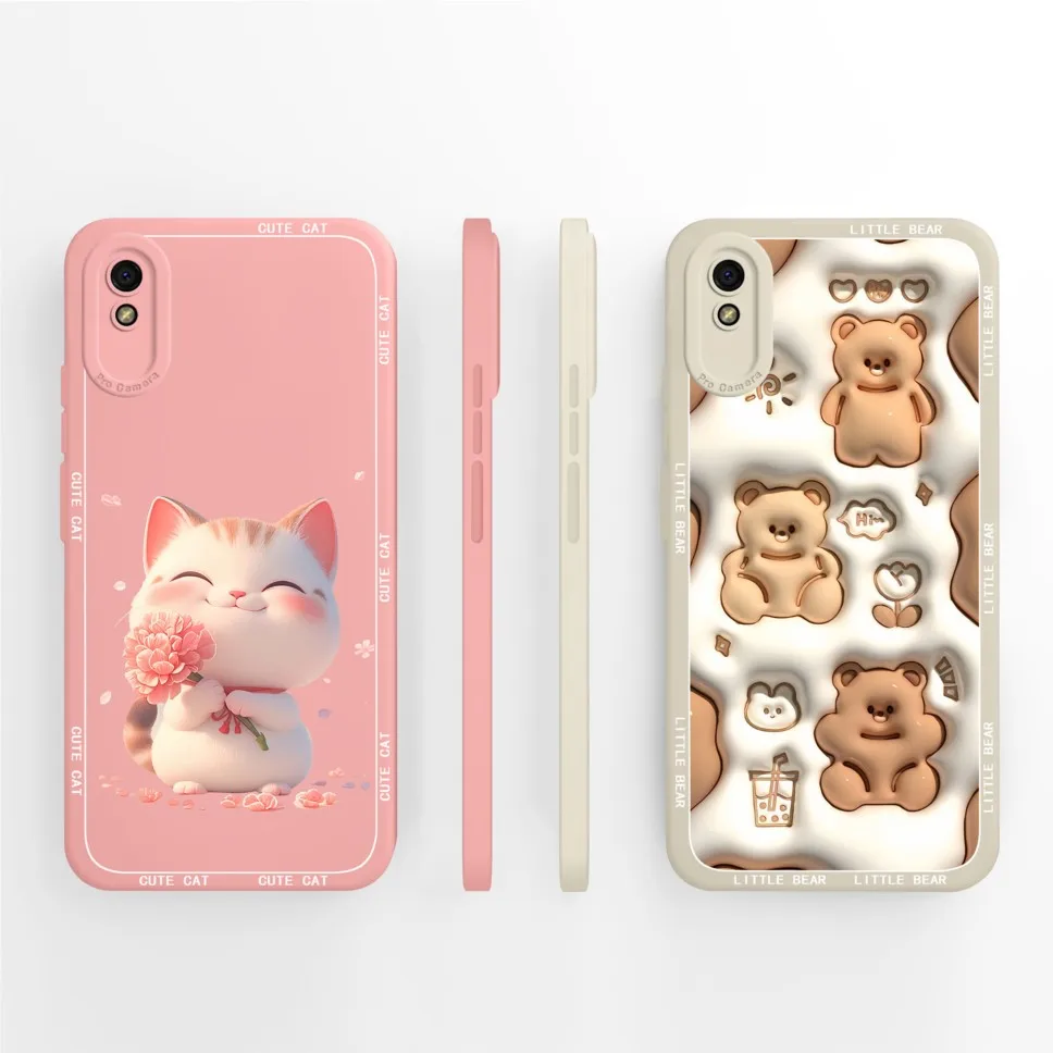 Funda para Redmi 9A 9i 9AT Cut Panda patrón protección de cámara silicona suave duradera cubierta trasera antideslizante para Redmi9A 9i 9AT Shell - imagen 4