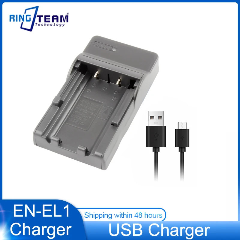 EN-EL1 ENEL1 EL1 cargador de batería USB para cámara Nikon Coolpix 500 775 880 885 990 995 4300 4500 4800 5000 5400 5700 8700