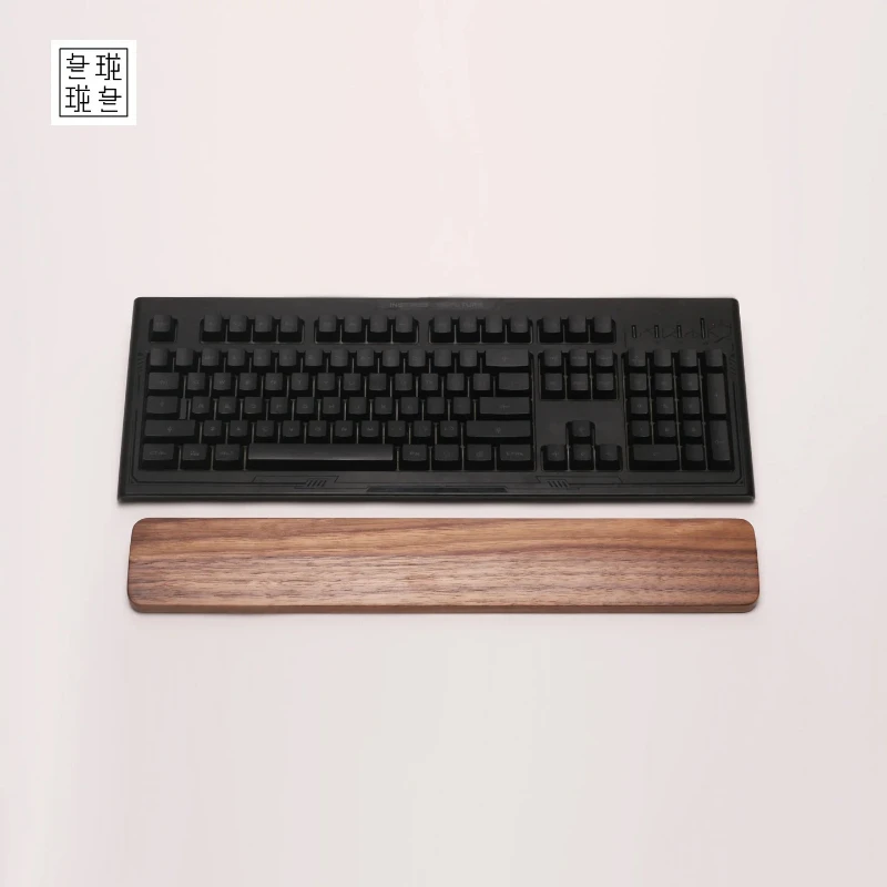 Almohadilla de palma para teclado de madera, alfombrilla antideslizante con esquinas redondeadas para teclado mecánico de 60-104 teclas, soporte de escritorio, 30/36/44cm