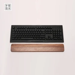 Almohadilla de palma para teclado de madera, alfombrilla antideslizante con esquinas redondeadas para teclado mecánico de 60-104 teclas, soporte de escritorio, 30/36/44cm