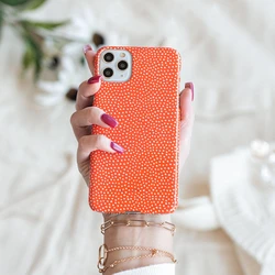 Funda Magnética para iPhone 11-16 Pro Max/Plus con Puntos Naranjas