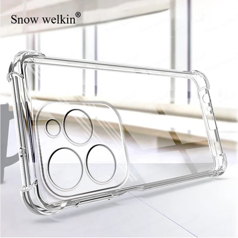 Para Infinix Hot 40 Pro Airbags Buffer funda de protección completa para Infinix Hot 40 Pro 40i funda trasera transparente suave TPU a prueba de golpes - imagen 2