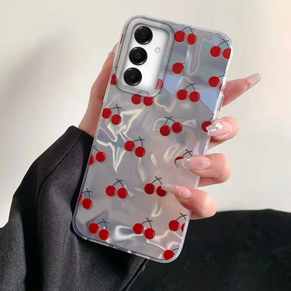Funda de teléfono para Samsung Galaxy A55 A56 A36 A26 A16 A53 A06 A14 A24 A34 A54 A15 A25 A35 A13 A32 con fruta cereza roja - imagen 2