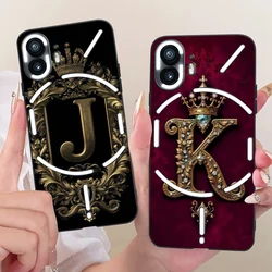 Para nada teléfono 2 funda A065 nueva corona de lujo letras cubierta suave TPU funda de teléfono para nada teléfono 2A Phone2 Phone2A A142 parachoques