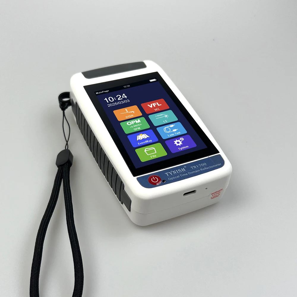 TN1700-P1 1550nm OTDR Mini Pro reflectómetro dominio de tiempo óptico para prueba de fibra activa con conector SC OPM VFL OLS mapa de eventos