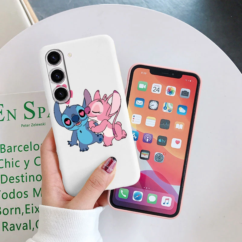 Para Samsung Galaxy S24 S24 + S 24 Ultra funda de dibujos animados Stitch Cool Love Angle lindo Fundas para Samsung S24 Plus Shelll suave TPU Capa - imagen 4