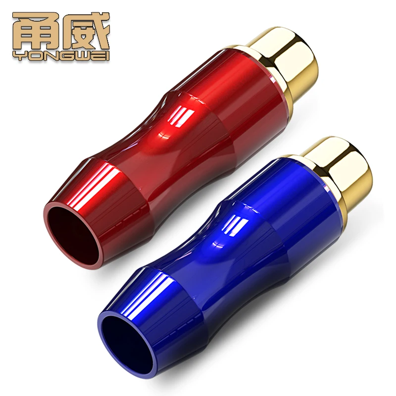 YONGWEI Conector de audio hembra RCA chapado en oro de cobre puro AV Lotus JACK rojo y blanco 2 a 2 con conexión de extensión enchufe soldado - imagen 2