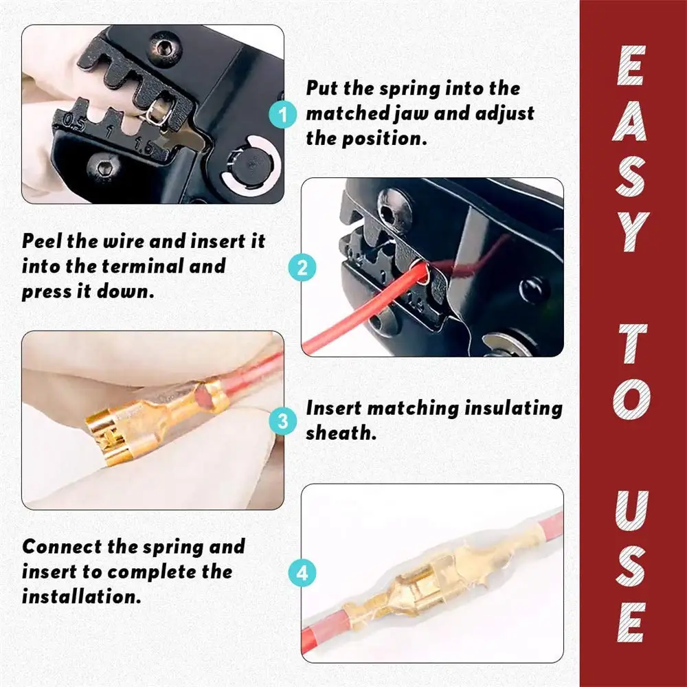 Terminal de conexión 270 Uds 2,8mm 4,8mm 6,3mm enchufe resorte hembra pala conector de Terminal de engarzado en frío altavoz automotriz eléctrico - imagen 2