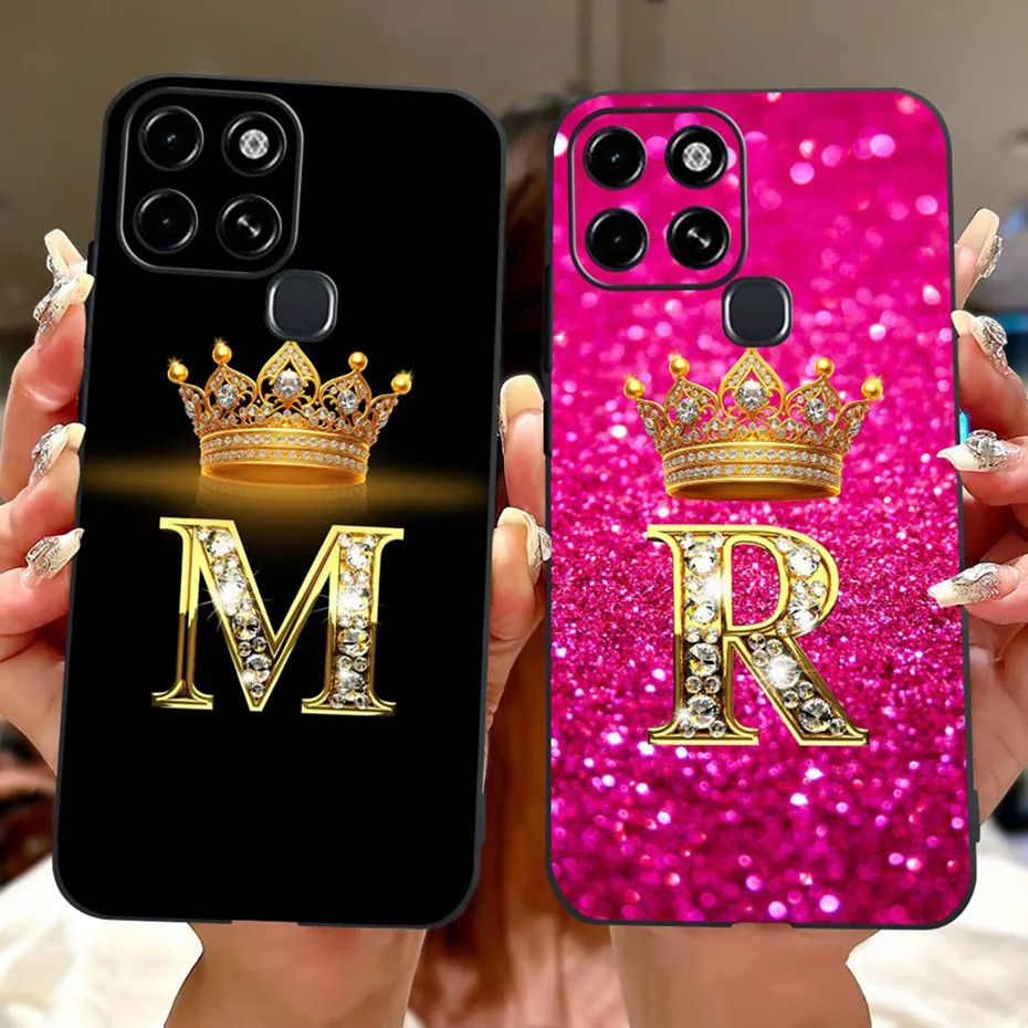 Funda de teléfono con letras a la moda para Infinix Smart 6 X6511 X6511B X6511E, fundas blandas de silicona negra para Infinix Smart6 - imagen 2